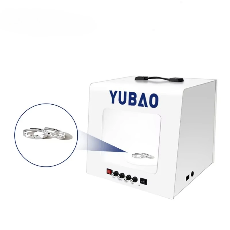 

Small Shadowless Light Box Portable Panoramic Display Rotate Video Product Photography Led Gem Light Box
