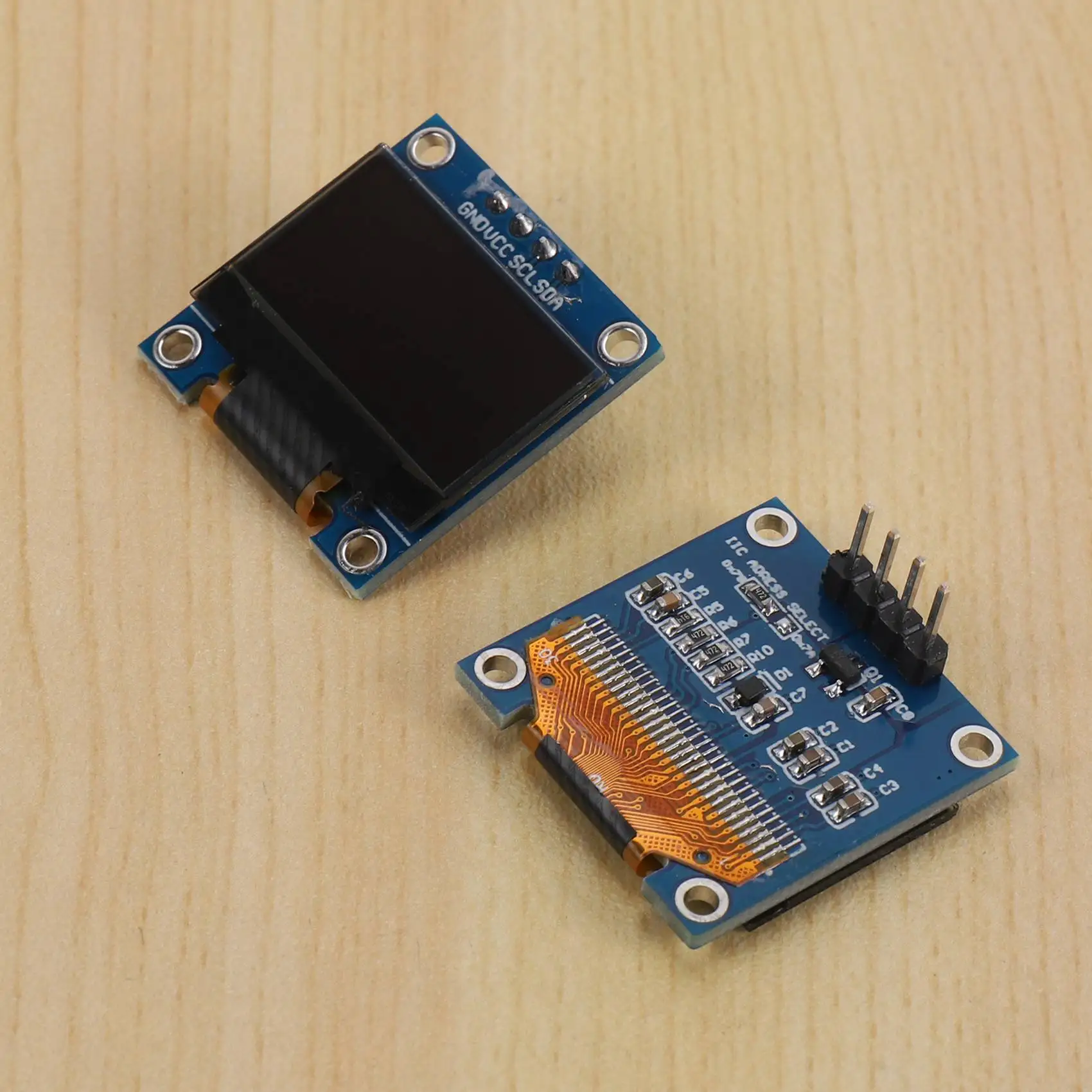 4ชิ้นโมดูลแสดง OLED I2C IIC 128x64 0.96นิ้วโมดูลจอแสดงผล SSD1315สำหรับ Arduino Uno R3 STM ด้วยหมุด