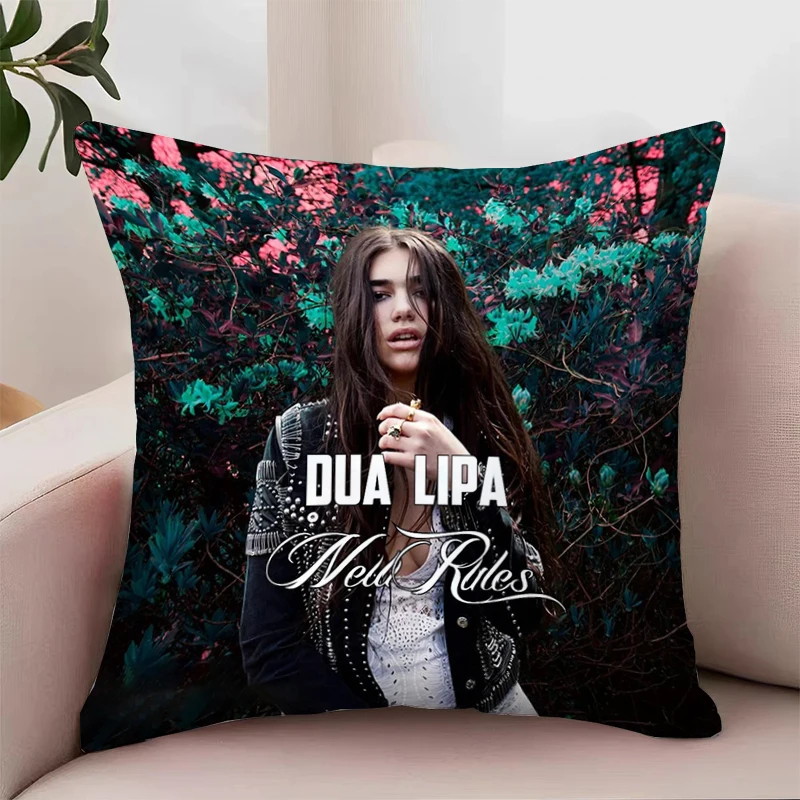 

D-DUA LIPA Cushion Covers for Decorative Cushions Pillow Cover 45x45 Home Decor Aesthetic Room Decoration Pillowcase 40x40 Cases