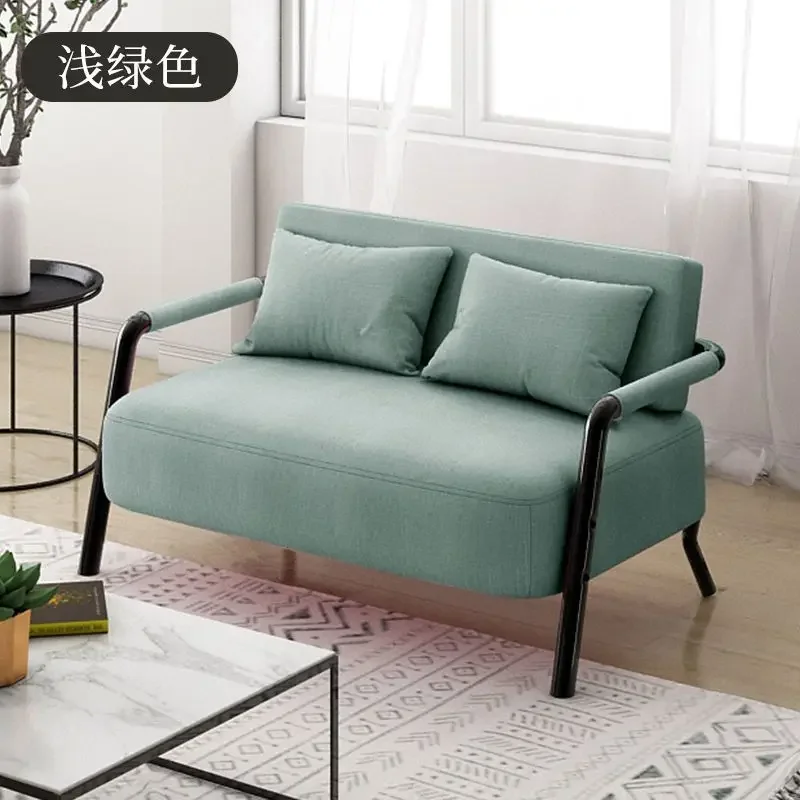 

Home Furniture Sofa Living Room Simple Clothing Store Single Sofa Chair Double Fabric Small Apartment Sofas Cotton and Linen