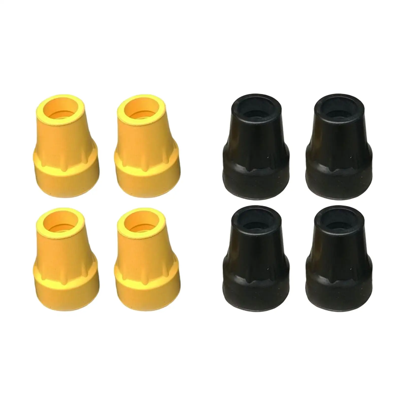 4 Pieces 7/8 Inch Rubber Pole Tips, Wear-Resistant Uneven or