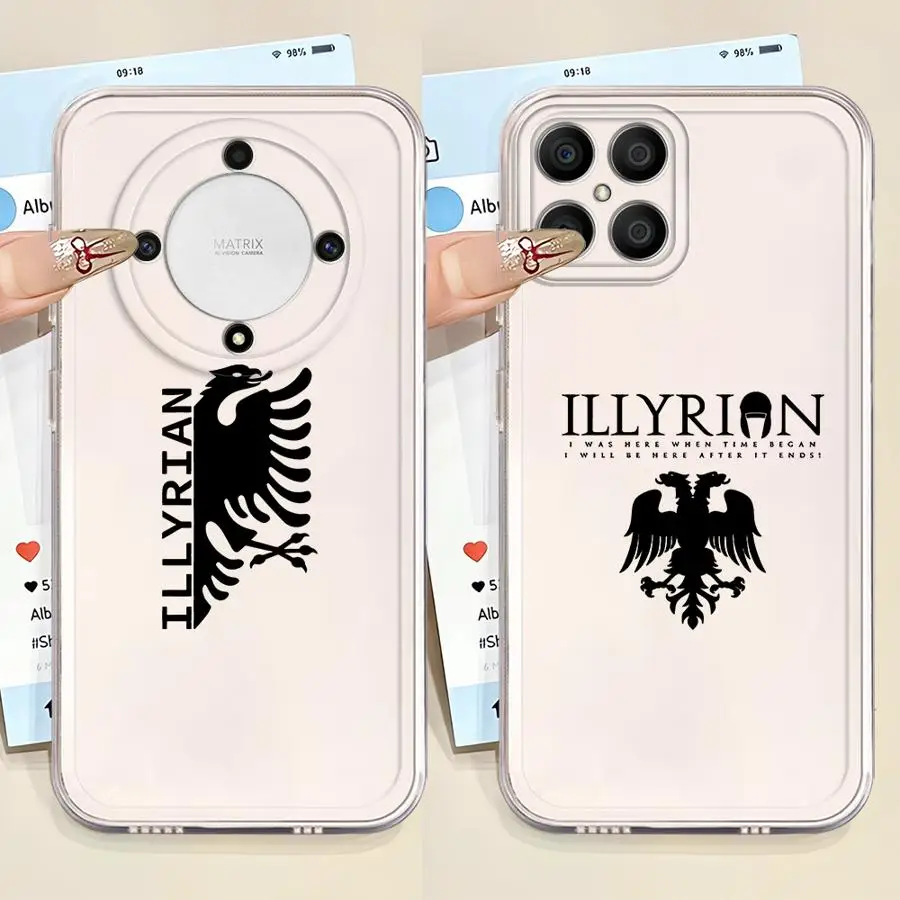 Illyrian Albanian Eagle Inspired Soft Phone Cover Case for Honor X8a X9b X8b X7b X9a 90 Lite X8