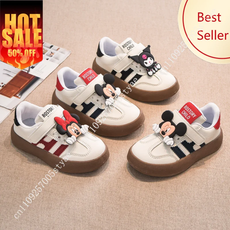 

Mickey Minnie Mouse Sport Shoes Disney Cartoon Sneakers Casual Shoe Anti Slip Soft Party Holiday Decorations Gift Footwear 2026
