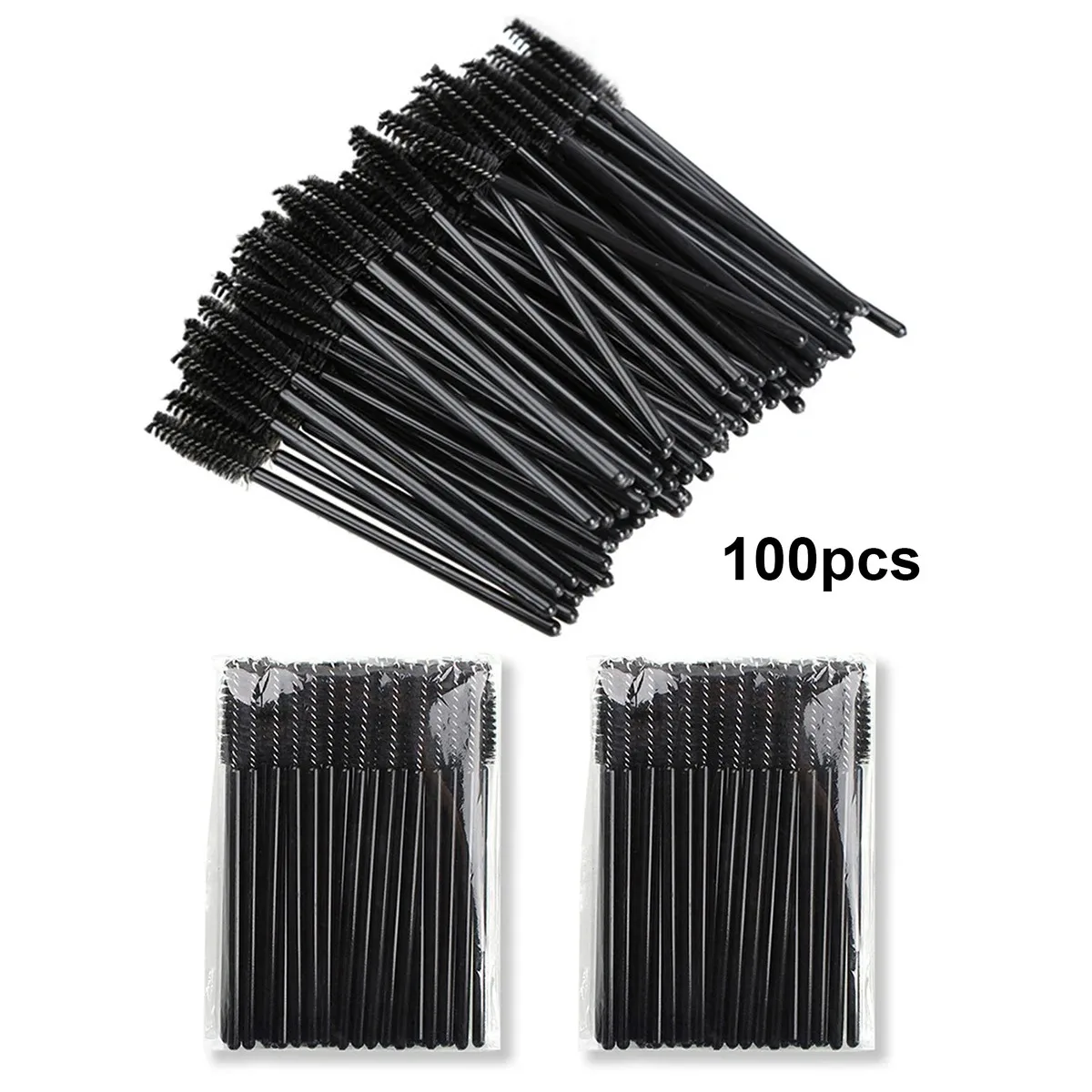 100pcs Disposable Eyelash Brushes Spoolies for Makeup
