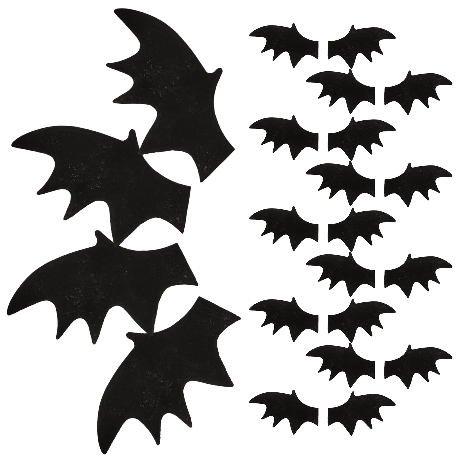 50 pezzi fai da te accessori per ali di pipistrello di Halloween tessuto non tessuto morbido e confortevole decorazione artigianale fermagli per capelli scarpe borse