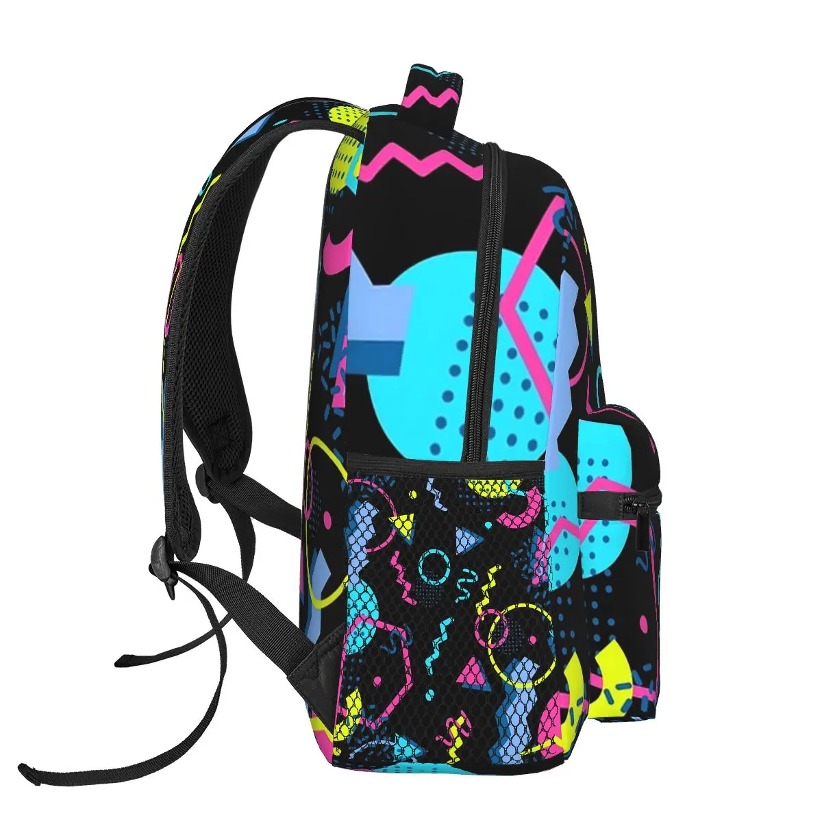 Mochilas Abstratas Memphis Style, Mochila para Meninos e Meninas, Mochila Escolar para Estudantes, Mochila de Viagem, Estilo Retro, Anos 70, Anos 80, Anos 90