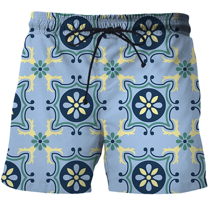 Summer Fashion New Design Art Print 3d Ethnic Style Beach Shorts For Men Women Kids Casual Swimming Trunks Gym Board Mens Shorts