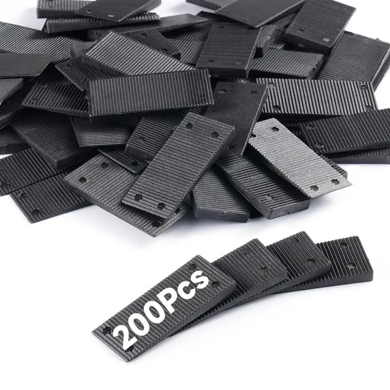 200Pcs Plastic Shims For Leveling Furniture Wedges Serrated Wedge Levelers For Tables Cabinets Beds Refrigerators Furniture