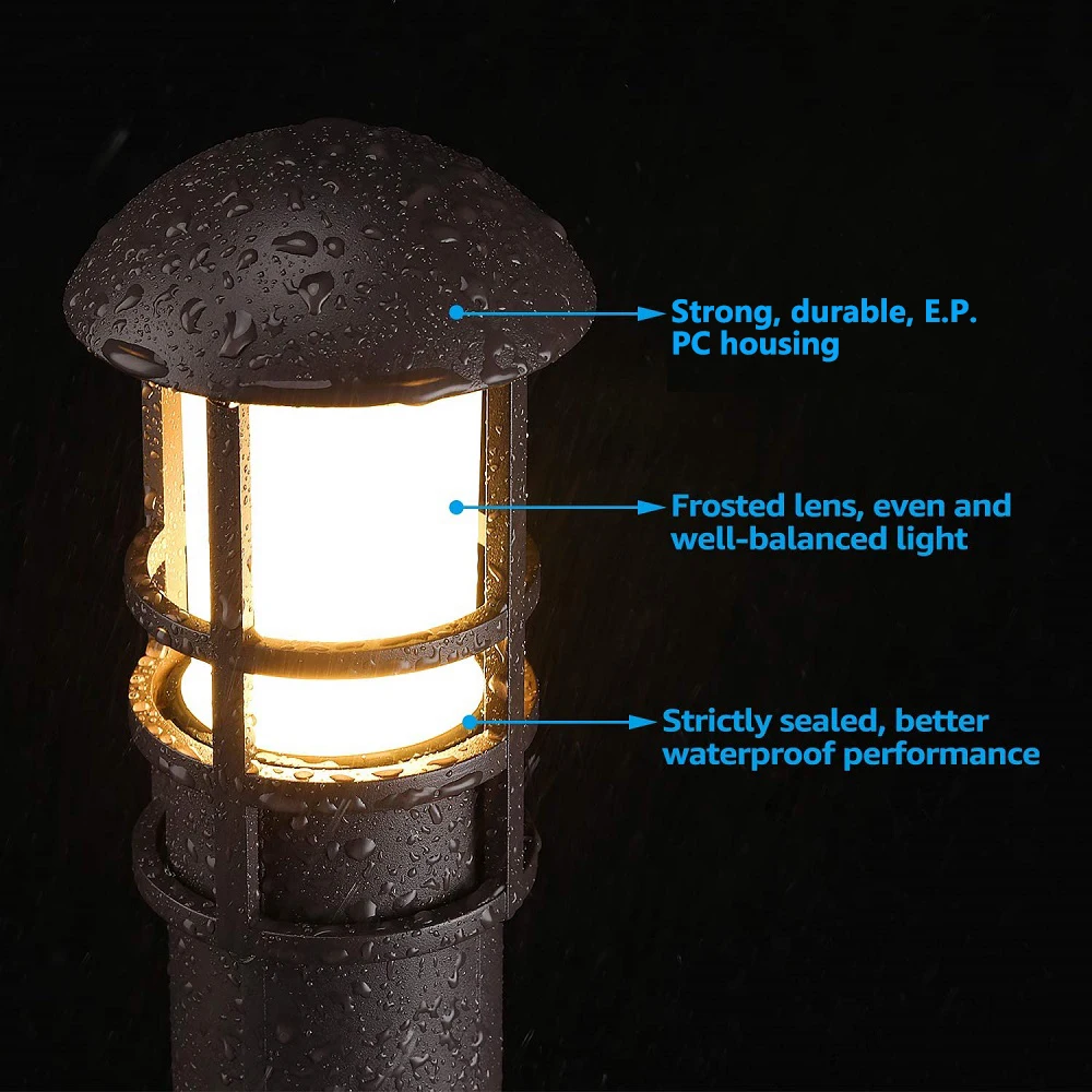 Qaca ไฟสวน LED IP65 DC12V กันน้ำ, ไฟดีไซน์เห็ดพิเศษโคมไฟสนามหญ้าสวนกลางแจ้ง