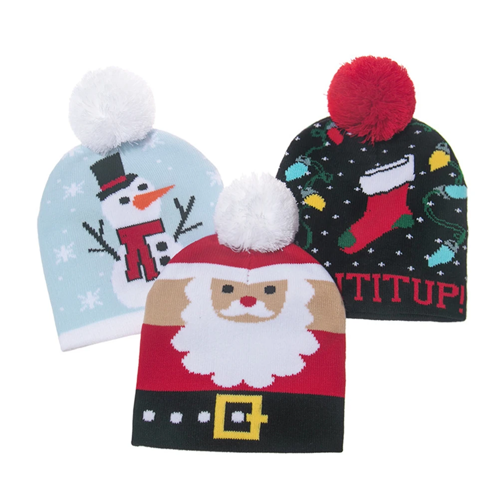 

Cute children knit wool to keep warm Christmas party hood Z-65