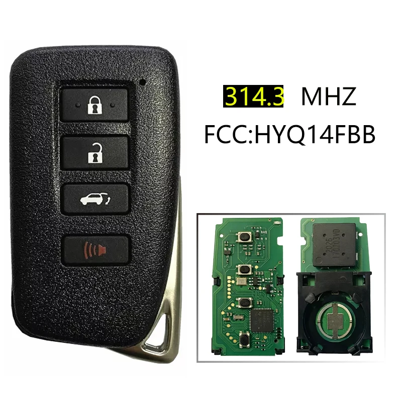 

CN052028 Aftermarket Keyless Entry Remote Key Fob for Lexus RX350 RX450h 2016-2018 Replacement Car Key 314.3Mhz FCCID HYQ14FBB