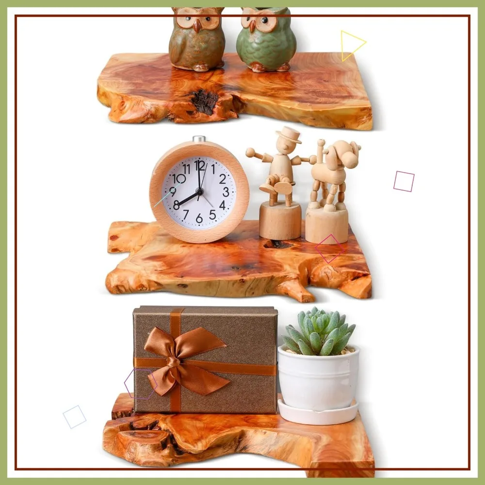 

3 шт. Навесные полки из массива кедра для гостиной, кухни, ванной комнаты, спальни, декоративные