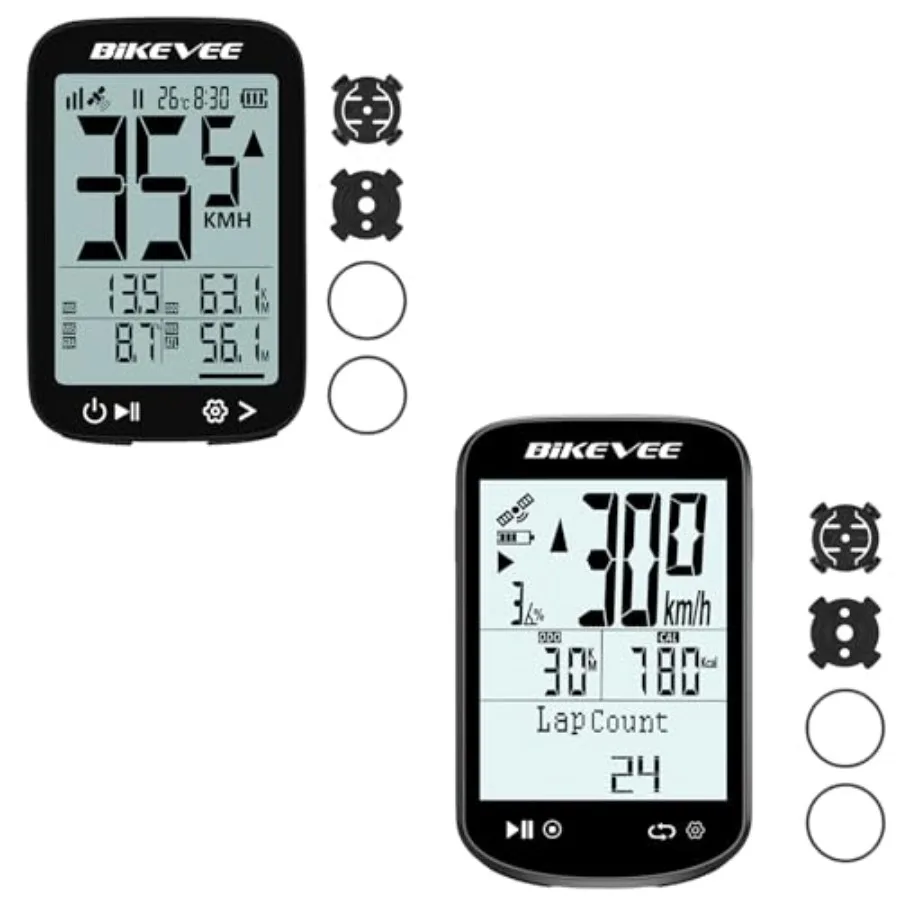 

2.4" Bike Speedometer GPS + 2.6" Bike Speedometer Wireless Bluetooth 5.4 and ANT+ New