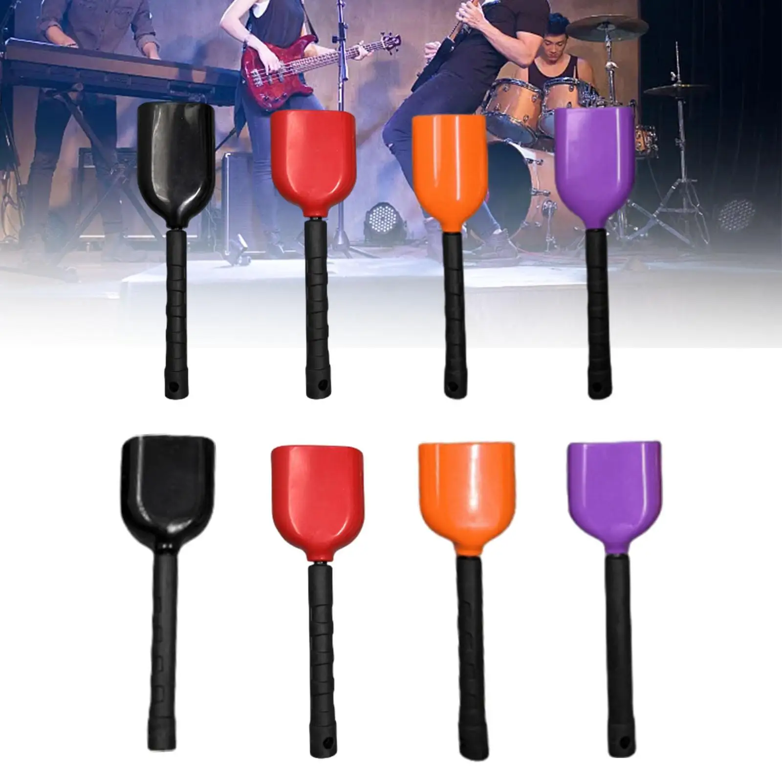 Confortável Grip Cowbell, percussão Handbell para férias eventos e comemorando