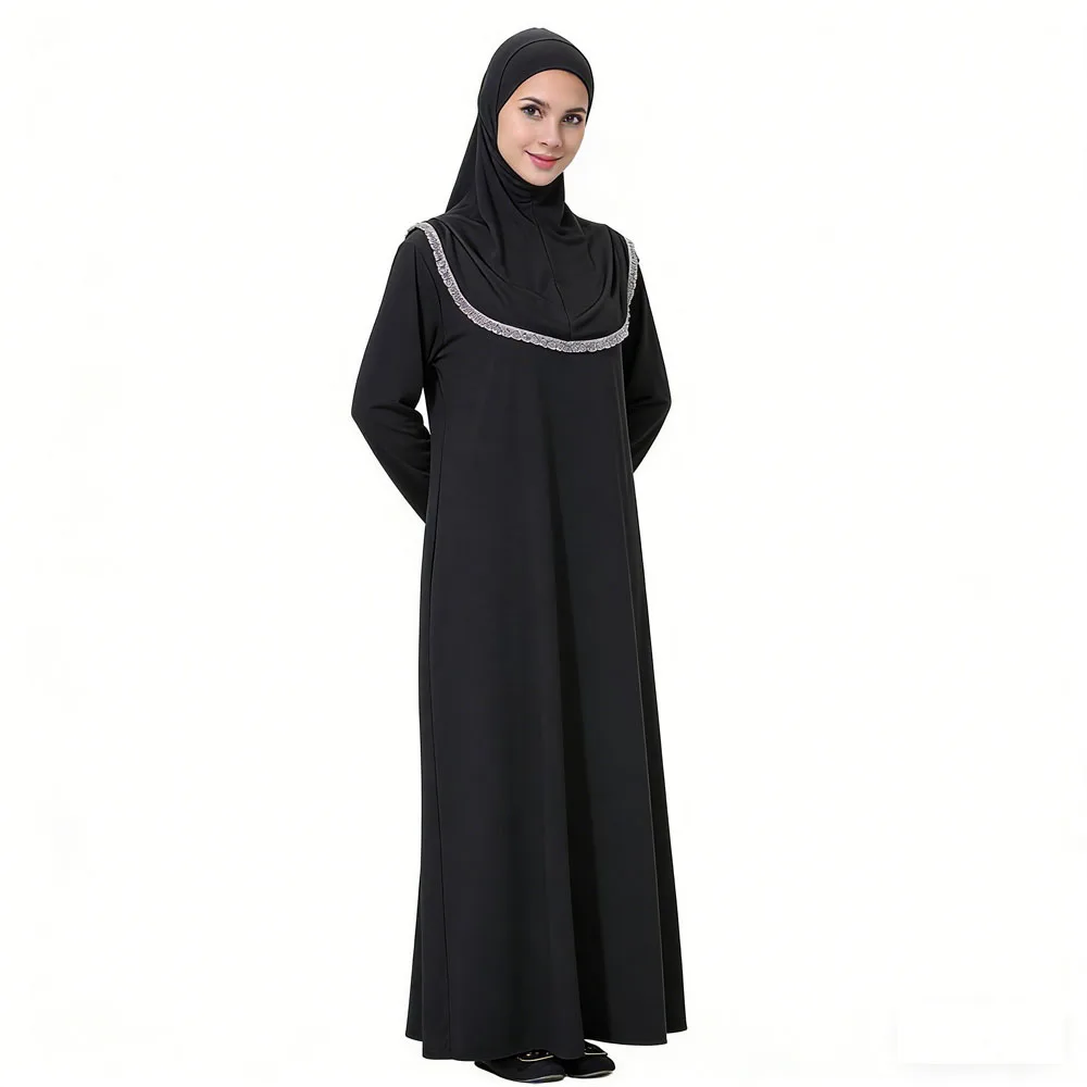 

Джеллаба для женщин на Ид, мусульманское платье с капюшоном, абайя для намаза, исламская одежда, арабский халат, турецкий кафтан, скромное платье, бурка, джалабия для Рамадана