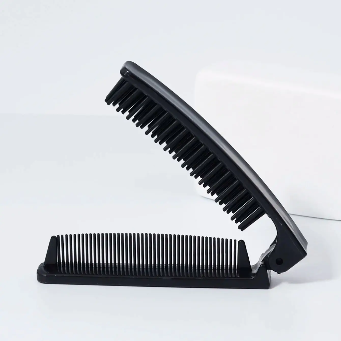 1pc Portable Travel Folding Hair Brush Compact Pocket Hair Comb Double Headed Anti-static Comb,Special for real hair wigs image 4