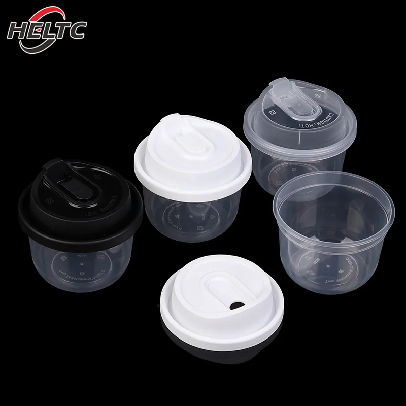 10Pcs 260ML Transparent Coffee Cup Thickened PP Injection Portable U-shaped Disposable 90 Caliber Drinking Bottle For Hot Drink