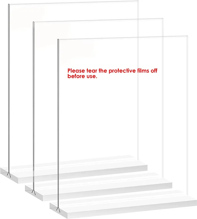 A6 100x150mm Double Sided Clear Plastic Acrylic Sign Holder Restaurant Table Menu Paper Holder Display Stand Photo Picture Frame