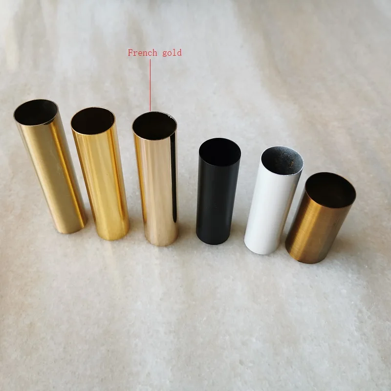 

10Pcs D25/30mmx60-100mm Black/White/Gold/Chrome Metal Tube Candle Lamp Holder Base Lighting Accessories