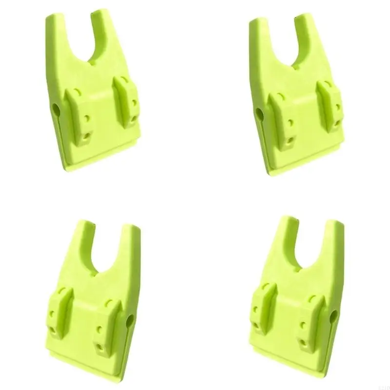   Rubber Fishing Rod Stabilizers 4 Pack Shockproof U Type Frame with Guide Rings Space Easy Installation on Box Bucket