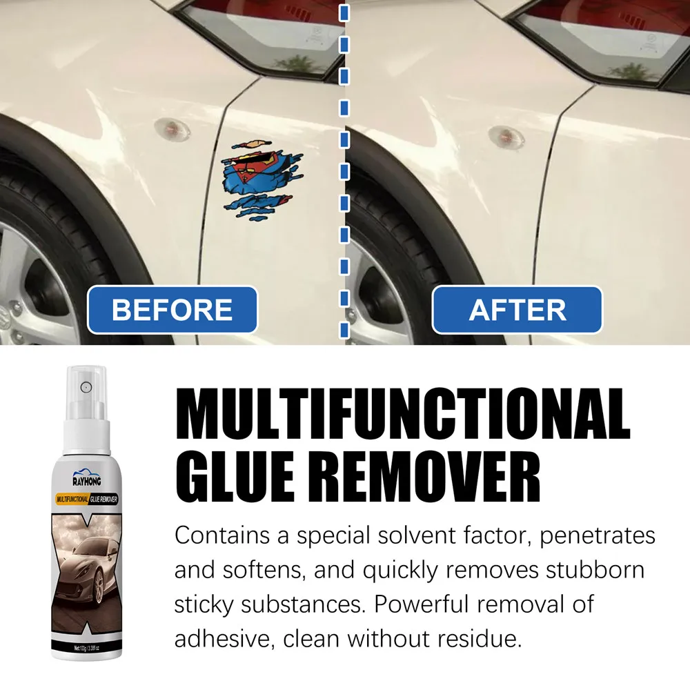 

Car Sticky Residue Remover Auto Window Film Adhesive Sticker Spray Glue Remover Agent Cleaning Products Dissolved Self-Adhesive