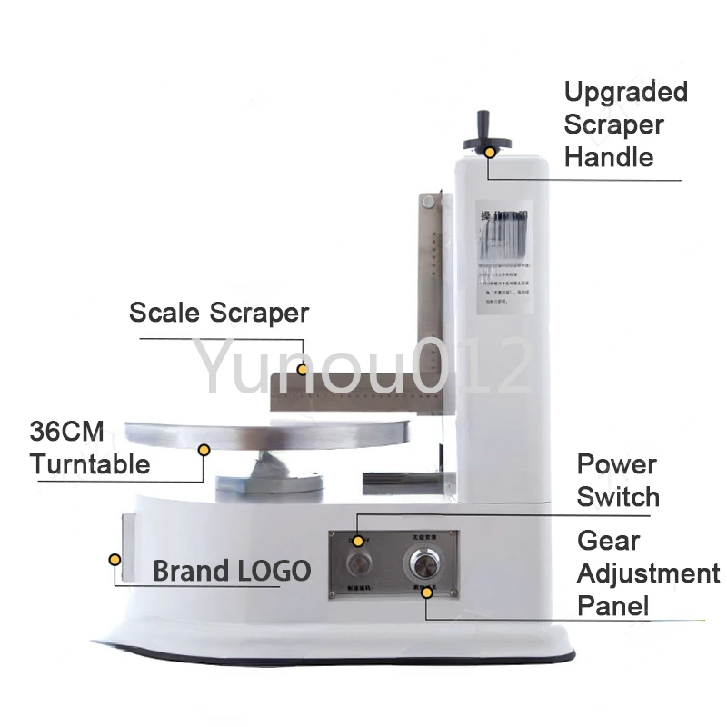 11 gears Automatic Round Cake Cream Coating Filling Machine Cake Bread Cream Decoration Spreader Machine for Birthday