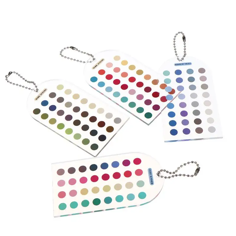Durable Double-sided Soft Summer & Autumn Color Cards 24 Circular Blocks Professional Color Guide for Personal Stylist Home Use