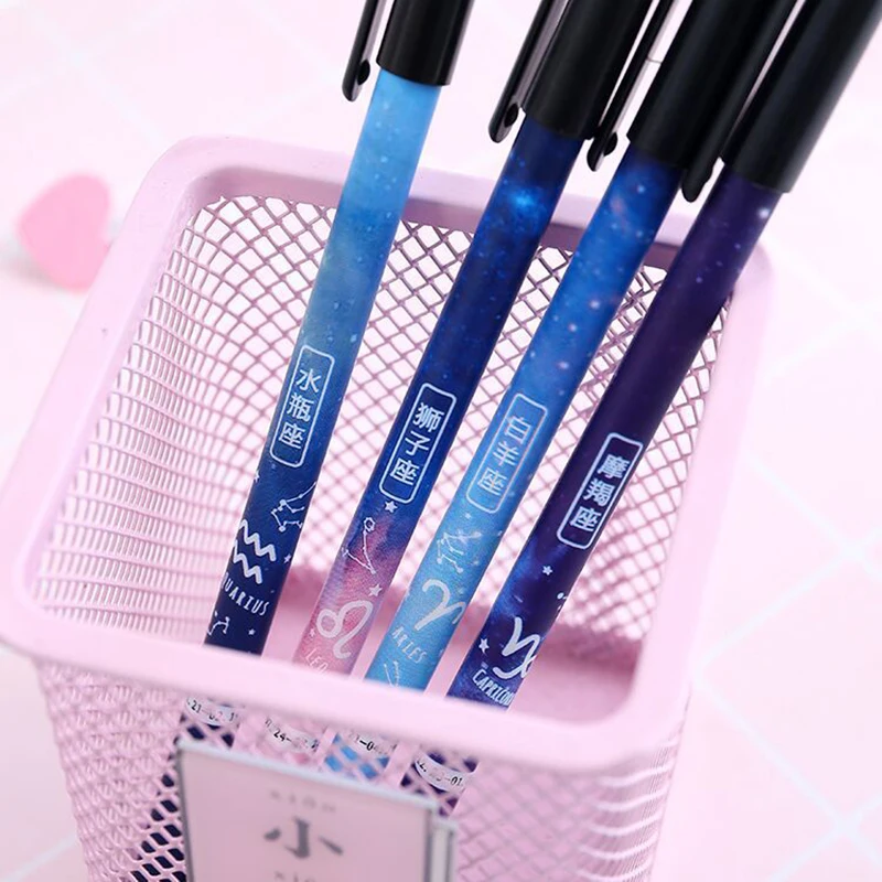 0.5mm Twelve Constellation Sign Test Pen Student Black Pen Gel Pen