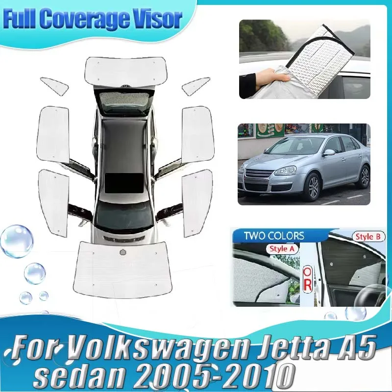 

Для VW Volkswagen Jetta A5 2008, Bora Sedan 2005-2010: Полный солнцезащитный козырек на лобовое стекло, защита от УФ-излучения, аксессуары для автомобиля