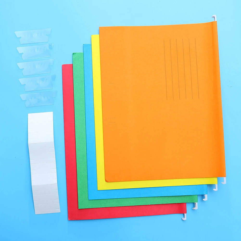 

8pcs Hanging Folders Paper Wide Opening Home Paper File Organizer Office Document Storage Organizer Folder