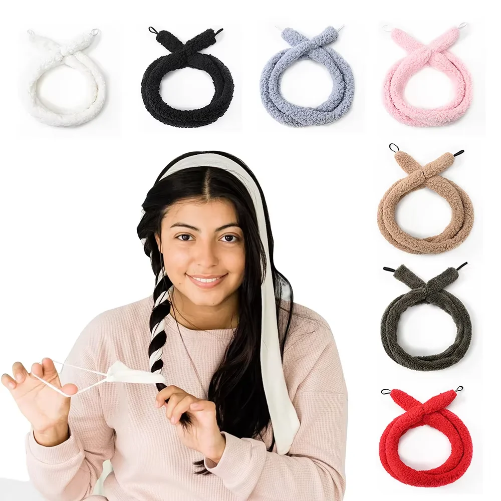 Sponge Curling Non-Heat Curling Irons Big Wave Head Hair Curler Wave Form Curl Rod Plush Hair Rollers Hair Curlers Women