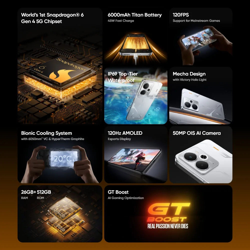 إصدار عالمي 5G هاتف ذكي ، سنابدراجون 6 Gen 4 شرائح ، our "، عرض AMOLED Hz ، 45W ، بطارية mAh ، أندرويد 15 #2