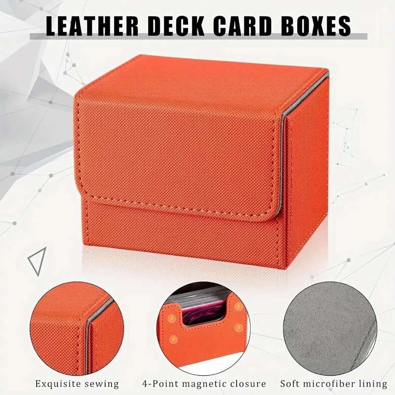 100+ صندوق بطاقات توصيل جانبي قابل للطي، صندوق تخزين بطاقات كوكب جلدي، صندوق بطاقات محيطي للعبة، صندوق بطاقات تخزين لعبة كينج #5