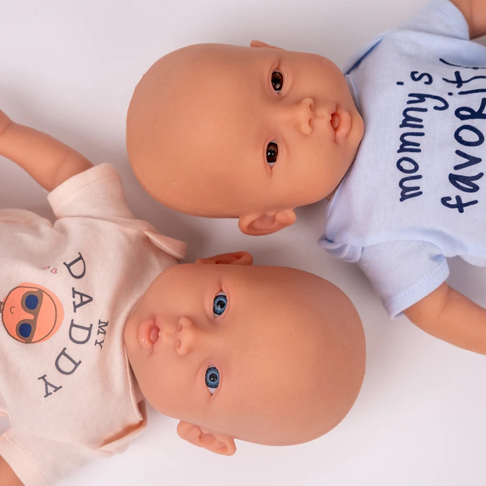 Herpinker 47cm siliconen reborn babypop realistisch meisje 3,1 kg bruin/blauwe ogen geen skelet kinderspeelgoed