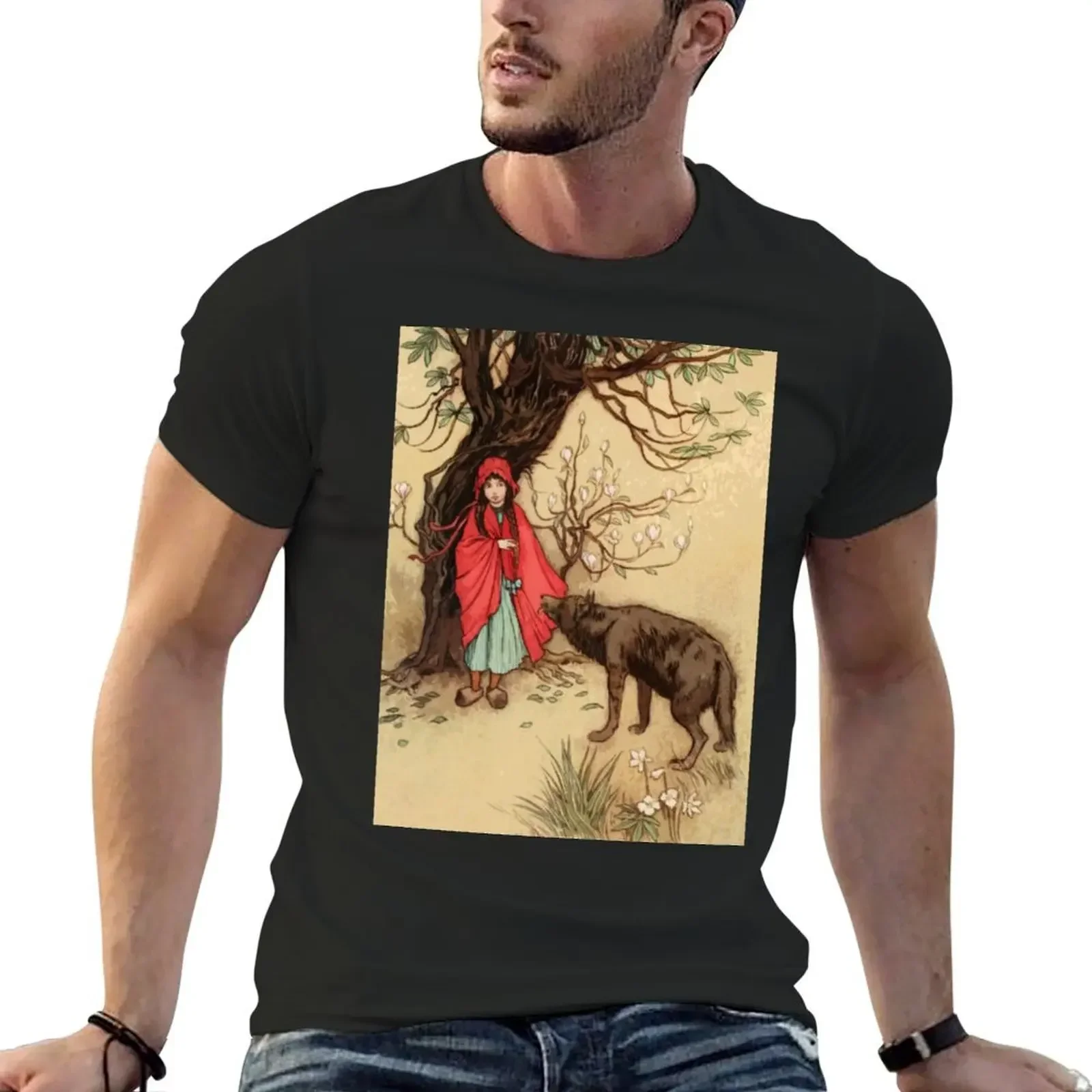 Little Red Riding Hood T-Shirt custom shirt custom t shirt tees animal prinfor boys clothing for men