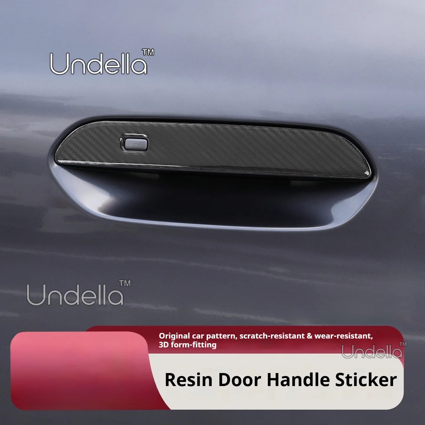 For XPENG L03 2026 2027 Car ABS Carbon Fiber Black Car Door Handle Cover Decorative Sticker Scratch-Proof Exterior Accessories