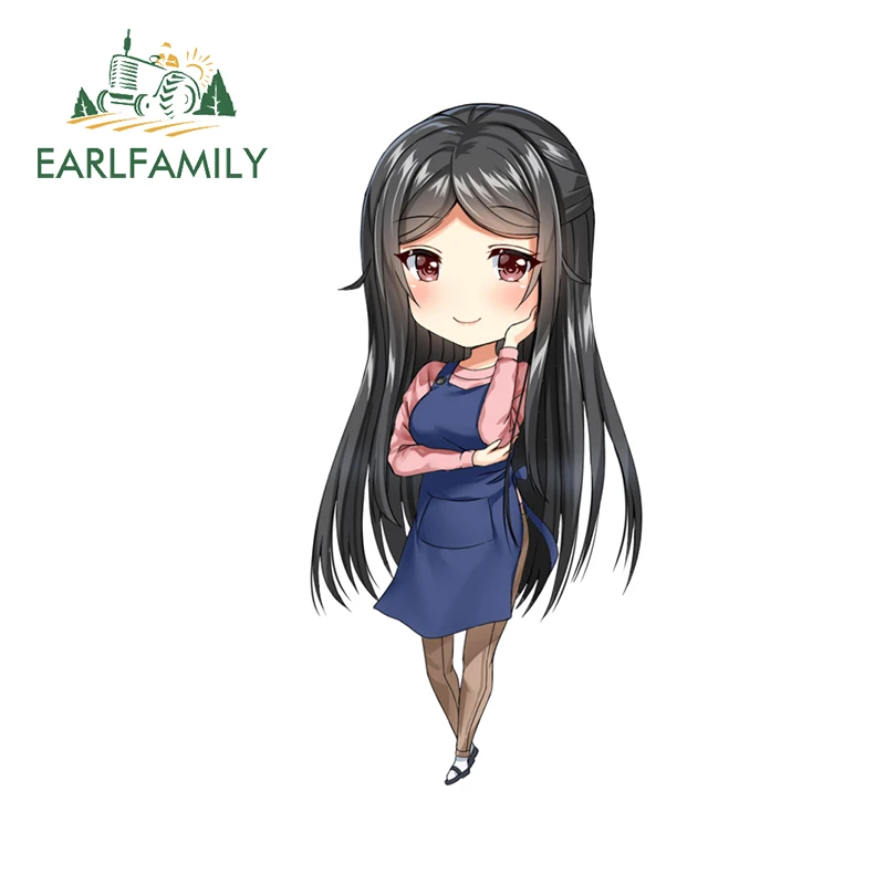 EARLFAMILY 13cm X 6.4cm For Mother Anime Vinyl Car Stickers Personality Sunscreen Waterproof Decal Windows Car Body Decoration