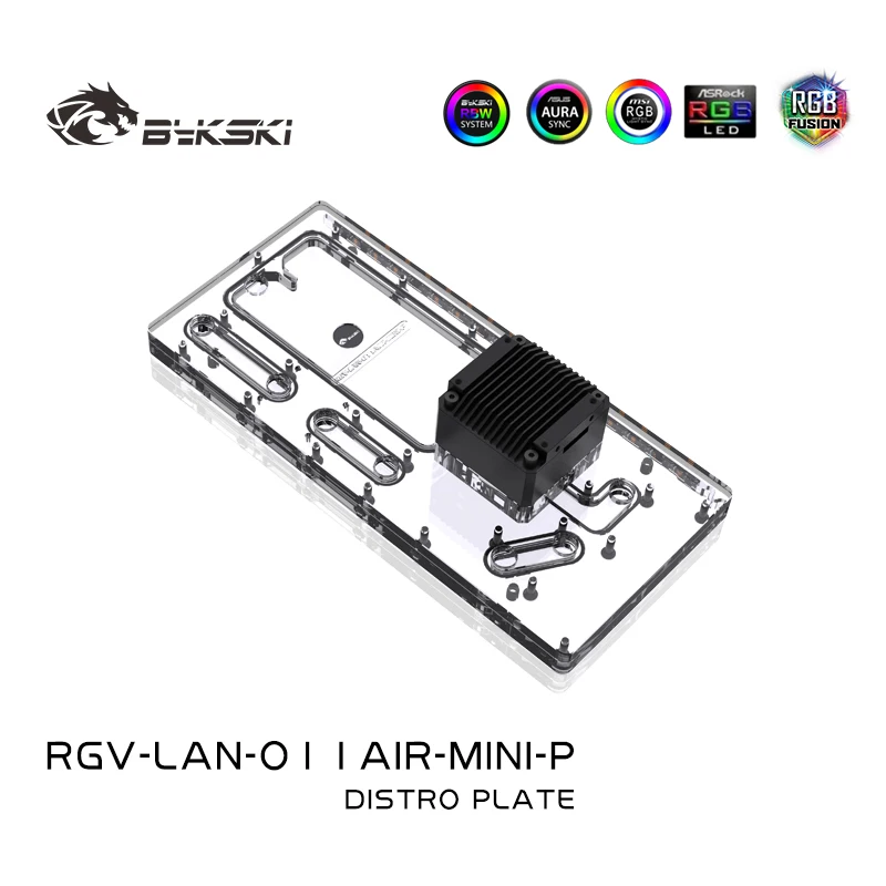 Imagem -04 - Bykski Placa de Discurso para Lieli O11 Air Mini Case Bomba Reservatório de Placa de Via Navegável para Computador Refrigeração de Água Rgv-lan-o11air-mini-p