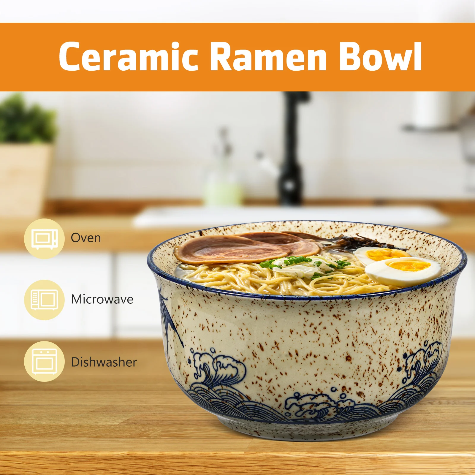 

Палочки для еды Миска для лапши быстрого приготовления Фарфоровые миски для рамэна с керамической чашкой для лапши Керамическая чашка