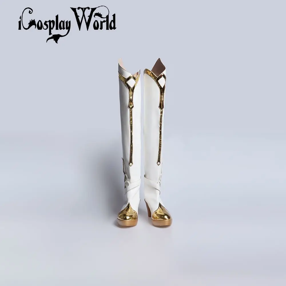 GenshinImpact Lumine-Botas de Cosplay, Anime cómico, juego de fiesta de Halloween, zapatos de Cosplay, accesorios