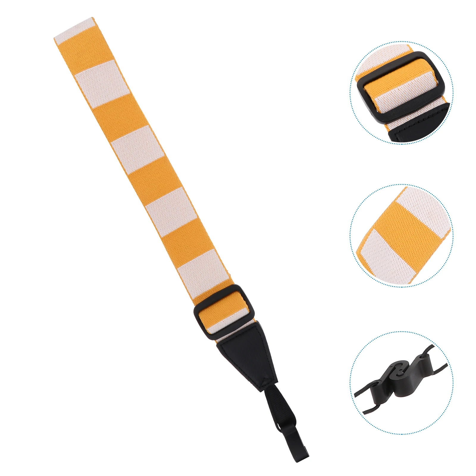 

Adjustable Ukulele Strap Durable Cloth Plastic Double Hooks Shoulder Belt For Adults Long Lasting Instrument Accessory Bright