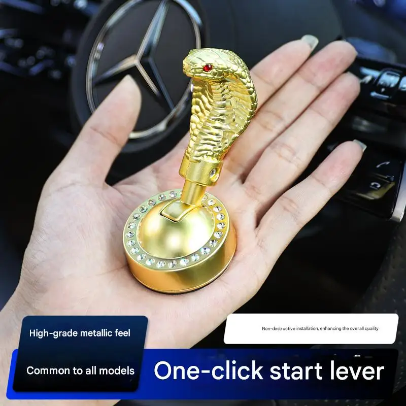 Car One-Touch Start Button with Push-to-Start Rocker Lever Car Accessories Interior Decor Push Rocker One-Touch Start accessor