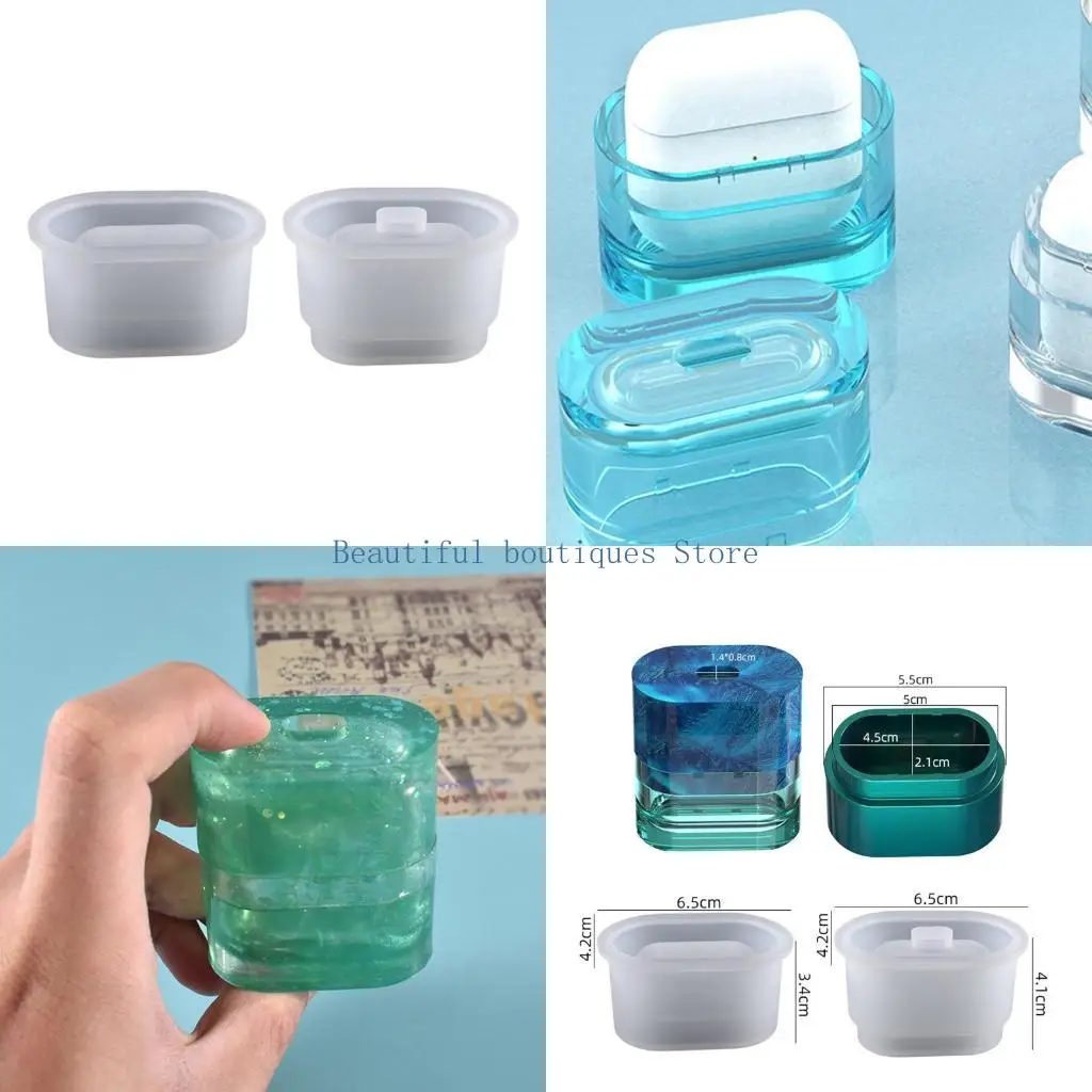 

U4LF Resin Mold for Headphone Box Earbud for Case Silicone Epoxy Casting Mold