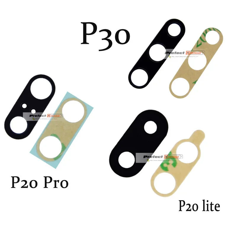 

10 pcs/lot back camera glass lens for Huawei P20 P30 Lite P20 Pro with 3M sticker holder parts