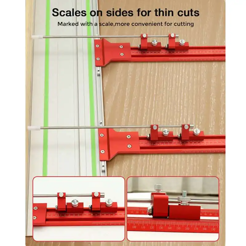 Woodworking Parallel Guide Rail System Engraving Machine Slotting Track 0-1200mm Parallel Sliding Rail for Electric Circular Saw