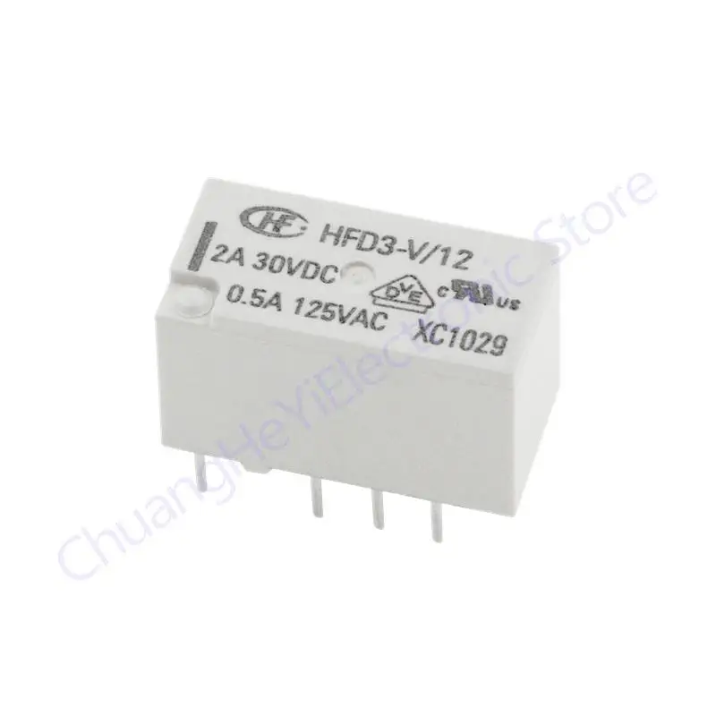 Imagem -02 - Lot Relé hf Hfd3-v5 Hfd3-v12 2a 8pin 5v 12v 24v Relé do Sinal 50 Pcs