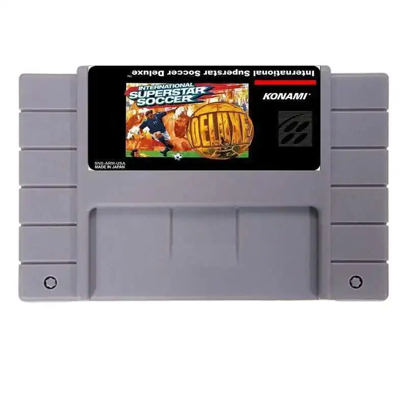 Международная футбольная карта Superstars Deluxe NTSC версия 16 бит 46-контактная большая серая игровая для игроков из
