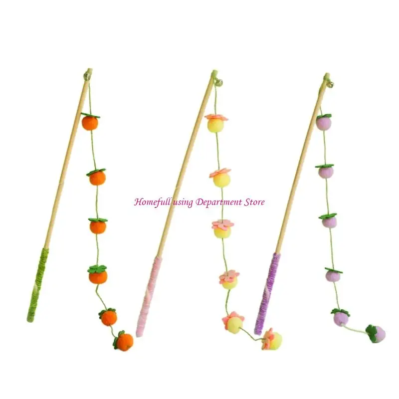 

Pet Teaser with Fruit Design Pendants For Boredom Cats Indoor Exploration