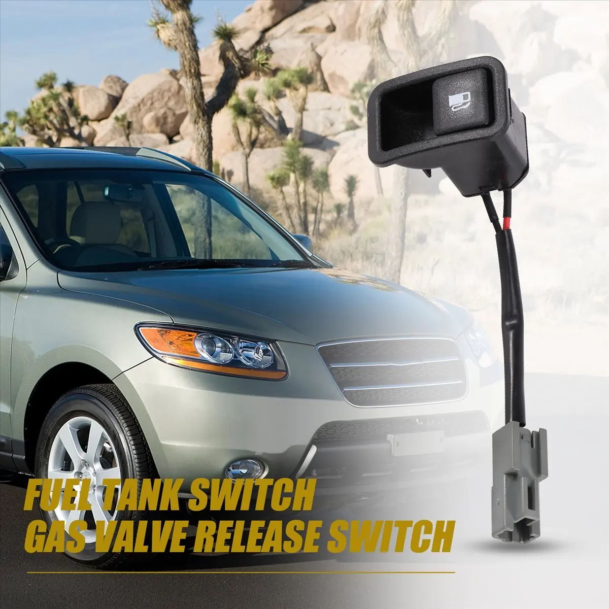 #04M Fuel Gas Door Release Switch for Hyundai Santa Fe 2007-2009,For Hyundai Santa Fe,(Black)