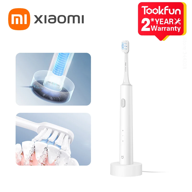 XIAOMI MIJIA Sonic Electric Toothbrush T301 IPX8 Teeth Vibrator Wireless Ultrasonic Whitening Oral Hygiene Cleaner Brush 50 Days